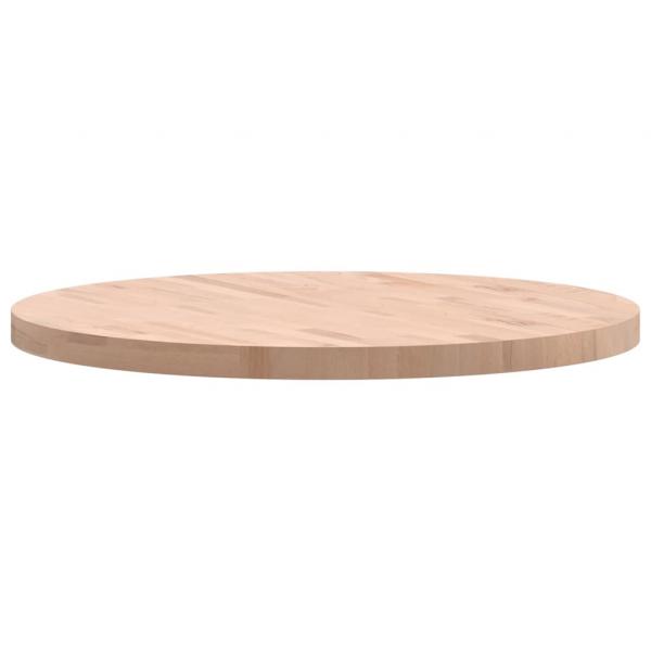 Tischplatte Ø80x4 cm Rund Massivholz Buche