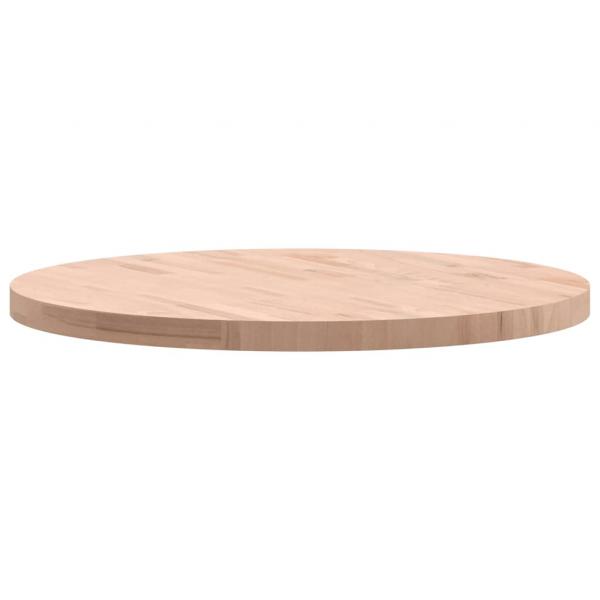 Tischplatte Ø80x4 cm Rund Massivholz Buche