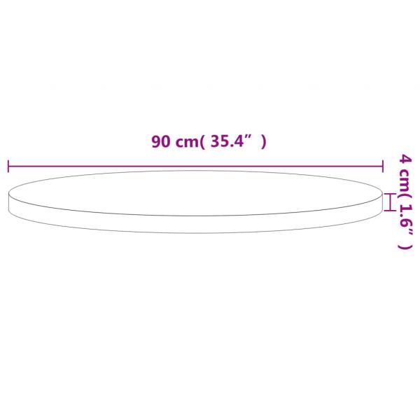 Tischplatte Ø90x4 cm Rund Massivholz Buche