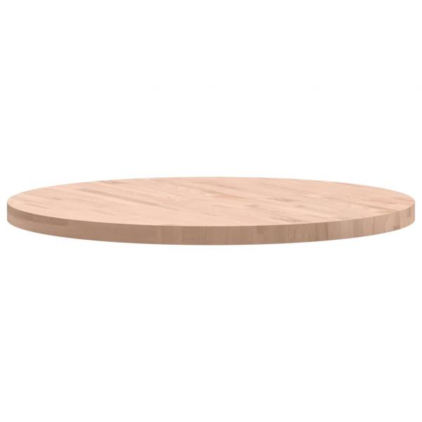 Tischplatte Ø90x4 cm Rund Massivholz Buche