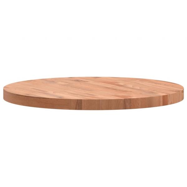 Tischplatte Ø70x4 cm Rund Massivholz Buche