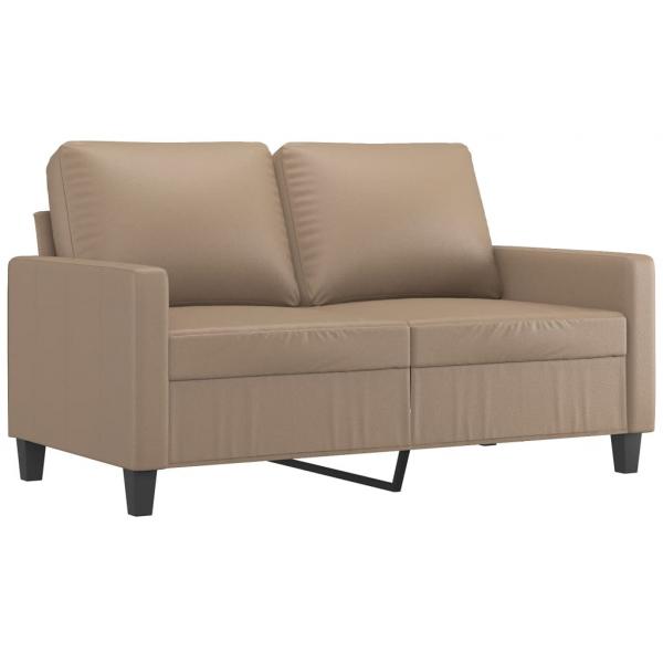 2-Sitzer-Sofa Cappuccino-Braun 120 cm Kunstleder