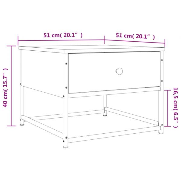 Couchtisch Sonoma-Eiche 51x51x40 cm Holzwerkstoff