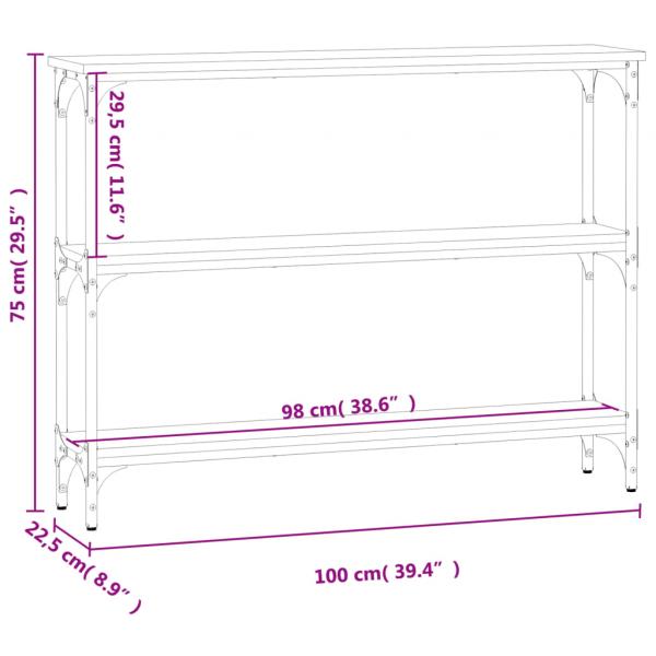 Konsolentisch Schwarz 100x22,5x75 cm Holzwerkstoff