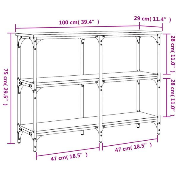 Konsolentisch Sonoma-Eiche 100x29x75 cm Holzwerkstoff