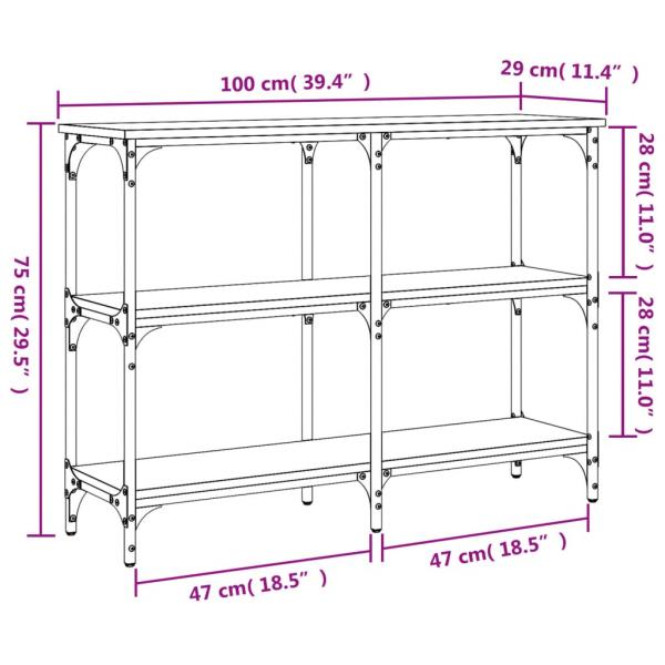 Konsolentisch Braun Eichen-Optik 100x29x75 cm Holzwerkstoff