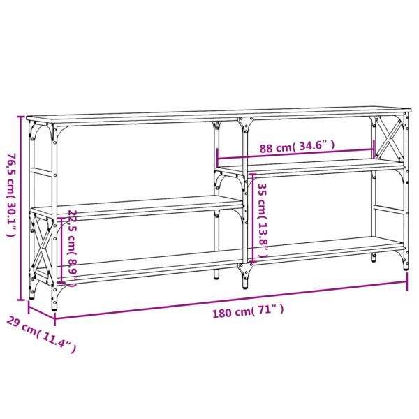 Konsolentisch Sonoma-Eiche 180x29x76,5 cm Holzwerkstoff