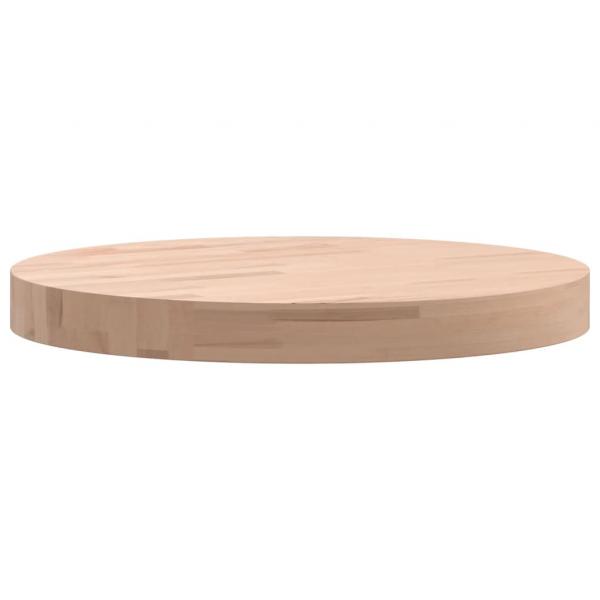 Tischplatte Ø40x4 cm Rund Massivholz Buche