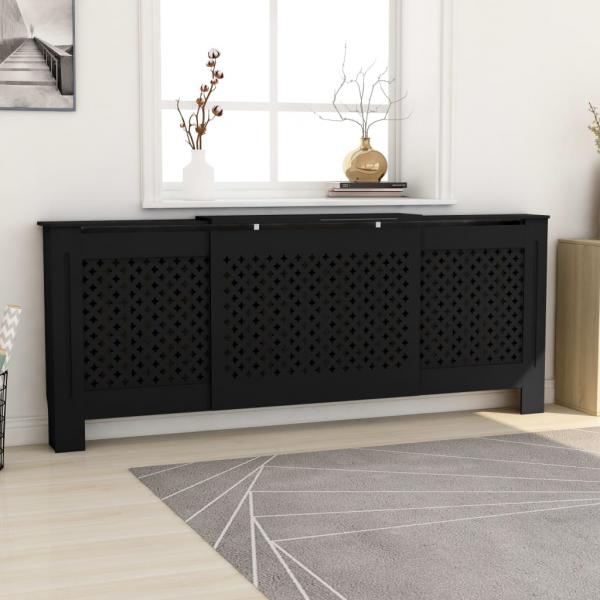 ARDEBO.de - MDF Heizkörperverkleidung Schwarz 205 cm