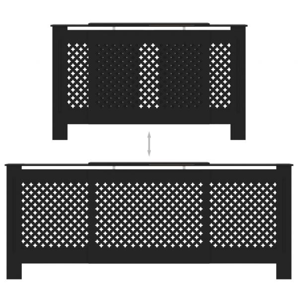 MDF Heizkörperverkleidung Schwarz 205 cm