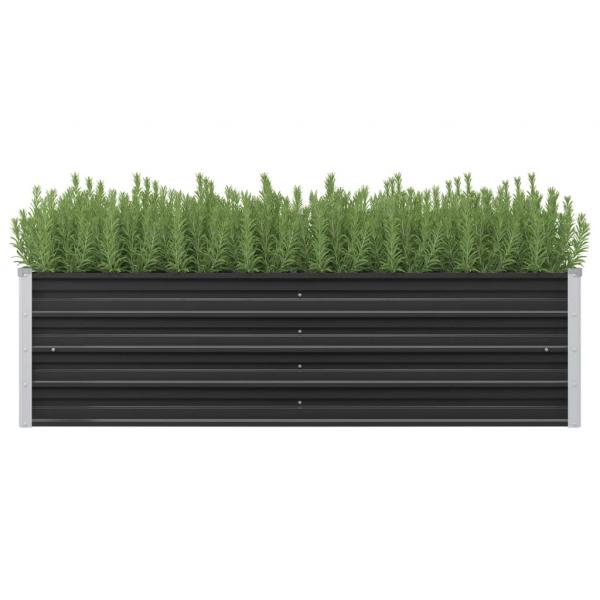 ARDEBO.de - Garten-Hochbeet Anthrazit 160 x 40 x 45 cm Verzinkter Stahl