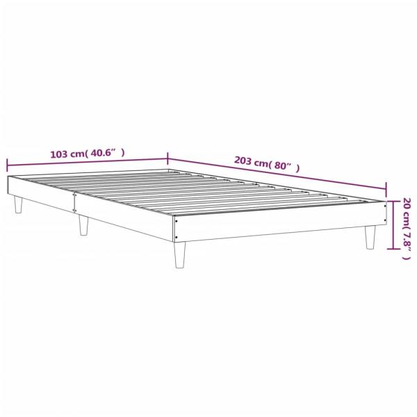 Bettgestell Braun Eichen-Optik 100x200 cm Holzwerkstoff