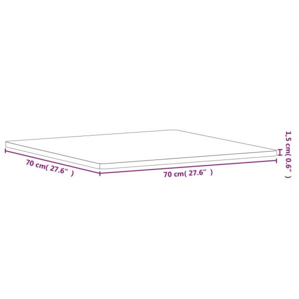 Tischplatte 70x70x1,5 cm Quadratisch Massivholz Buche