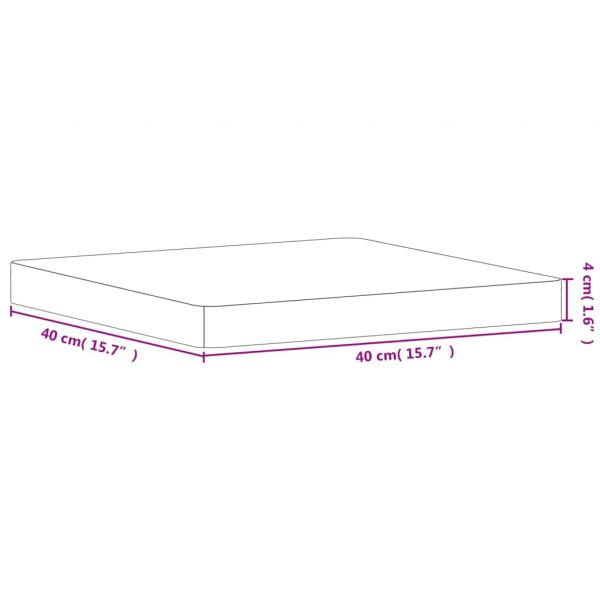 Tischplatte 40x40x4 cm Quadratisch Massivholz Buche