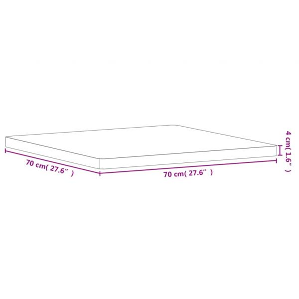 Tischplatte 70x70x4 cm Quadratisch Massivholz Buche