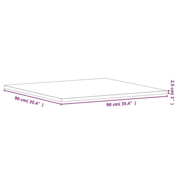 Tischplatte 90x90x2,5 cm Quadratisch Massivholz Buche