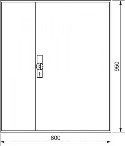 ARDEBO.de Hager ZB23S Zählerschrank, IP44, SKII, 950x800x205 mm, 216PLE, univers Z