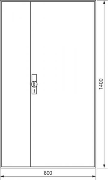 ARDEBO.de Hager ZB53S Zählerschrank, IP44, SKII, 1400x800x205 mm, 324PLE, univers Z ZB53S