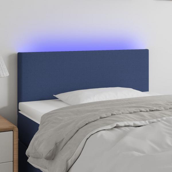 ARDEBO.de - LED Kopfteil Blau 80x5x78/88 cm Stoff