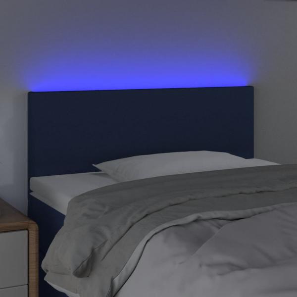 LED Kopfteil Blau 80x5x78/88 cm Stoff