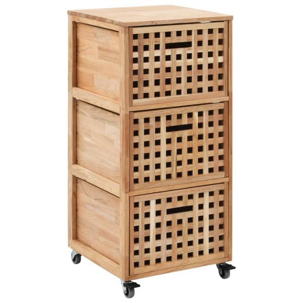 ARDEBO.de - Badschrank 41x41x91 cm Massivholz Walnuss