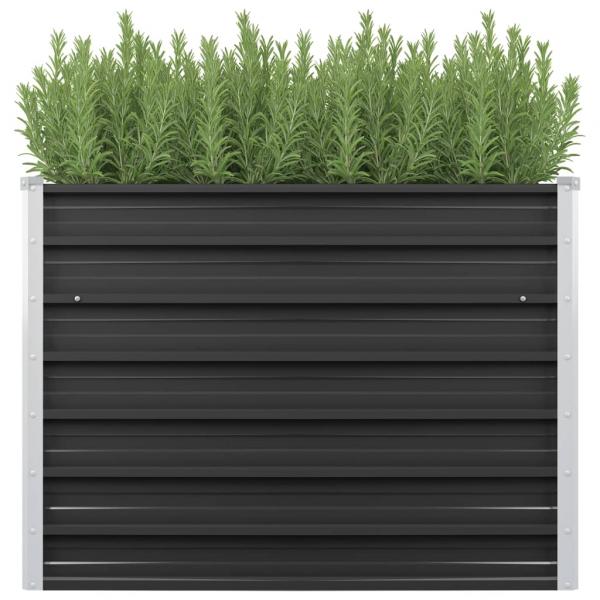 ARDEBO.de - Garten-Hochbeet Anthrazit 100 x 40 x 77 cm Verzinkter Stahl