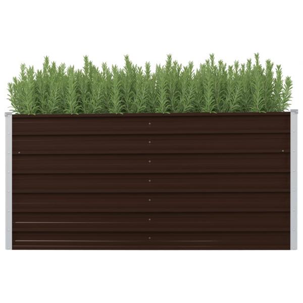 ARDEBO.de - Garten-Hochbeet Braun 160 x 40 x 77 cm Verzinkter Stahl