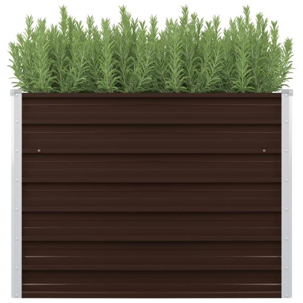 ARDEBO.de - Garten-Hochbeet Braun 100 x 40 x 77 cm Verzinkter Stahl