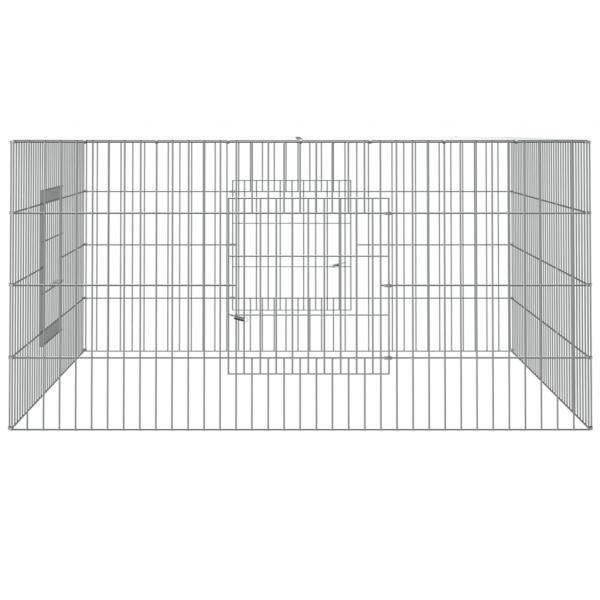 Kaninchenkäfig 110x110x55 cm Verzinktes Eisen