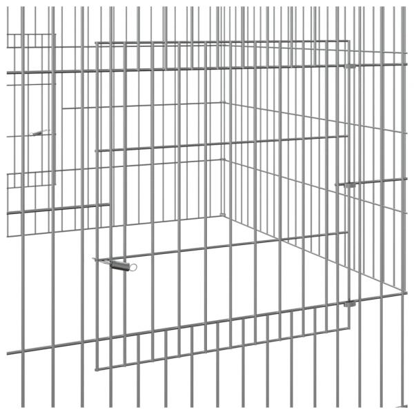 Kaninchenkäfig 110x110x55 cm Verzinktes Eisen