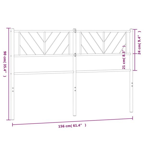 Kopfteil Metall Schwarz 150 cm