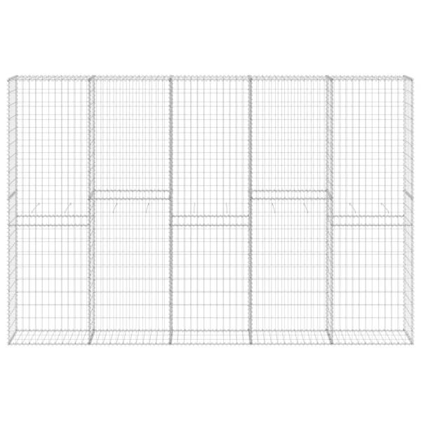 Gabionenwand mit Abdeckung Verzinkter Stahl 300x30x200 cm