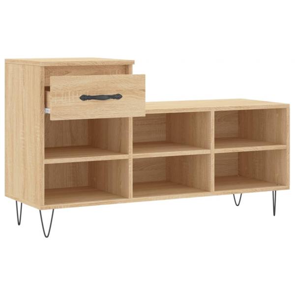 Schuhregal Sonoma-Eiche 102x36x60 cm Holzwerkstoff