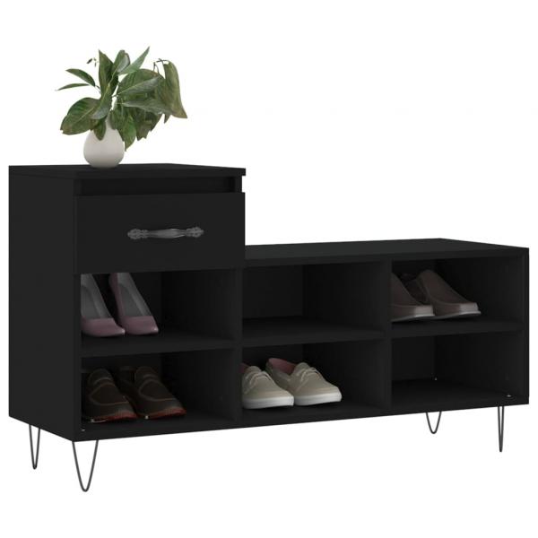 Schuhregal Schwarz 102x36x60 cm Holzwerkstoff