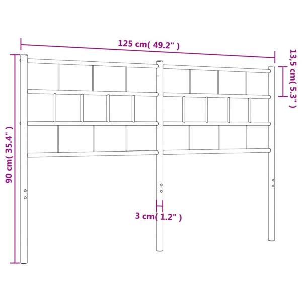 Kopfteil Metall Schwarz 120 cm