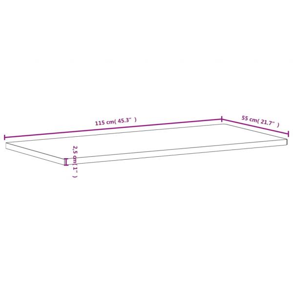 Werkbankplatte 115x55x2,5 cm Massivholz Buche