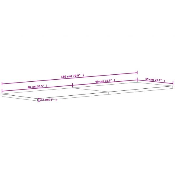 Schreibtischplatte 180x55x2,5 cm Massivholz Buche