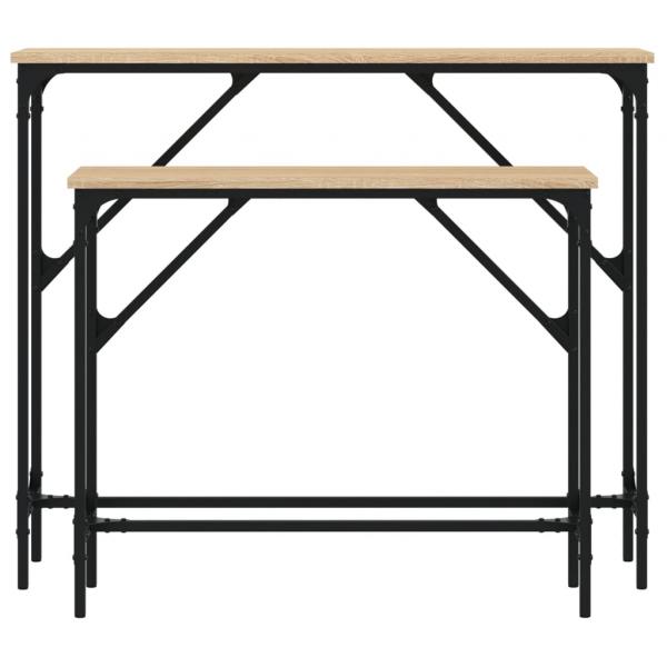 Konsolentische 2 Stk. Sonoma-Eiche Holzwerkstoff