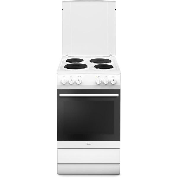 ARDEBO.de Amica SHE 11596-1 W Standherd, Glaskeramik, 50 cm breit, 68 L, CoolDoor 3, SteamClean, weiß