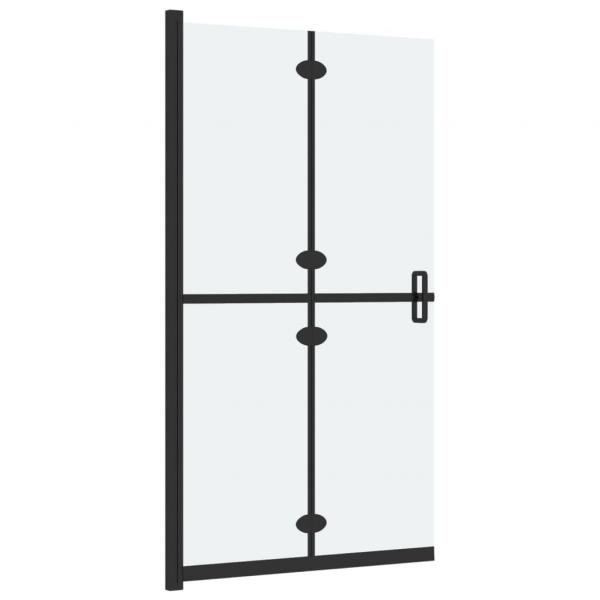 Faltbare begehbare Duschwand ESG-Glas mattiert 90x190 cm