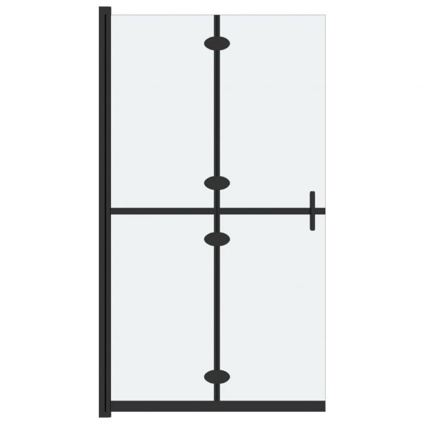 Faltbare begehbare Duschwand ESG-Glas mattiert 80x190 cm