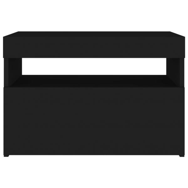 TV-Schrank mit LED-Leuchten Schwarz 60x35x40 cm