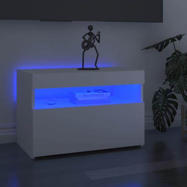 ARDEBO.de - TV-Schränke mit LED-Leuchten 2 Stk. Weiß 60x35x40cm