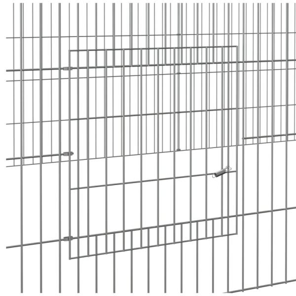 Kaninchenkäfig 2 Paneele 220x110x55 cm Verzinktes Eisen