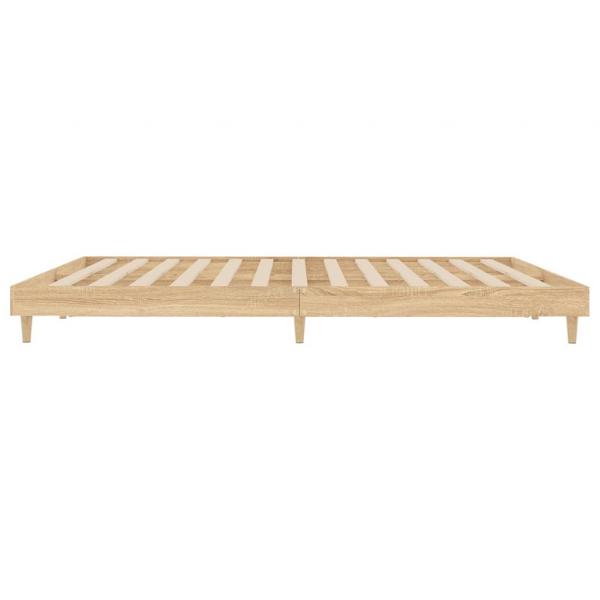 Bettgestell Sonoma-Eiche 150x200 cm Holzwerkstoff