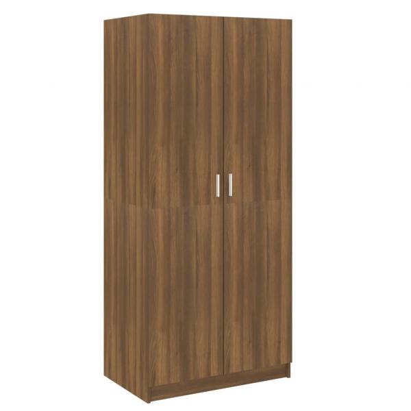 Kleiderschrank Braun Eichen-Optik 80x52x180 cm Holzwerkstoff