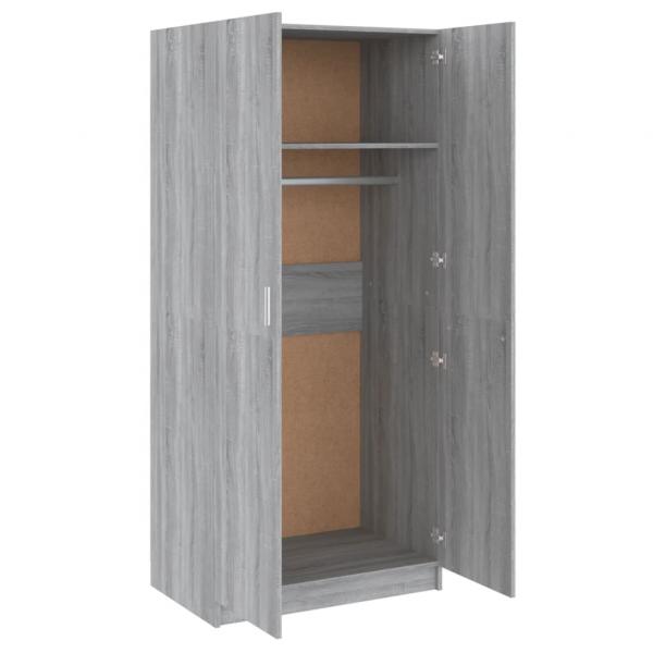 Kleiderschrank Grau Sonoma 80x52x180 cm Holzwerkstoff