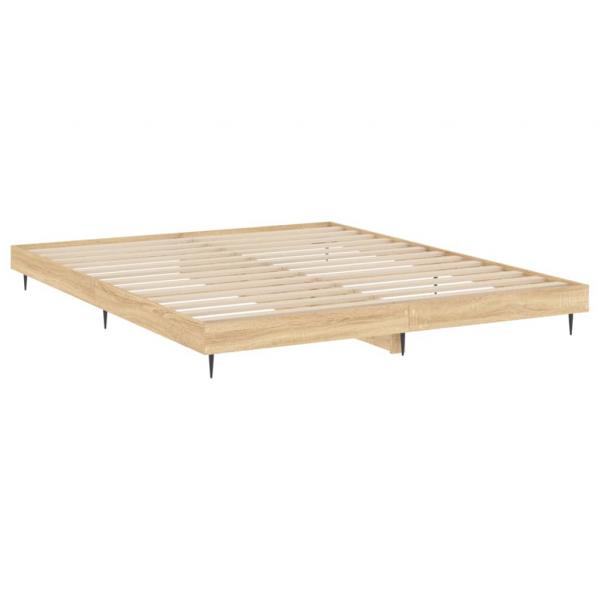 Bettgestell Sonoma-Eiche 180x200 cm Holzwerkstoff