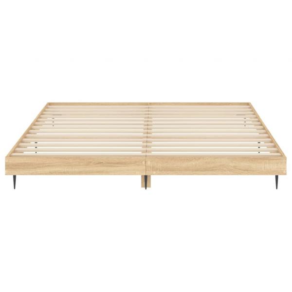 Bettgestell Sonoma-Eiche 180x200 cm Holzwerkstoff