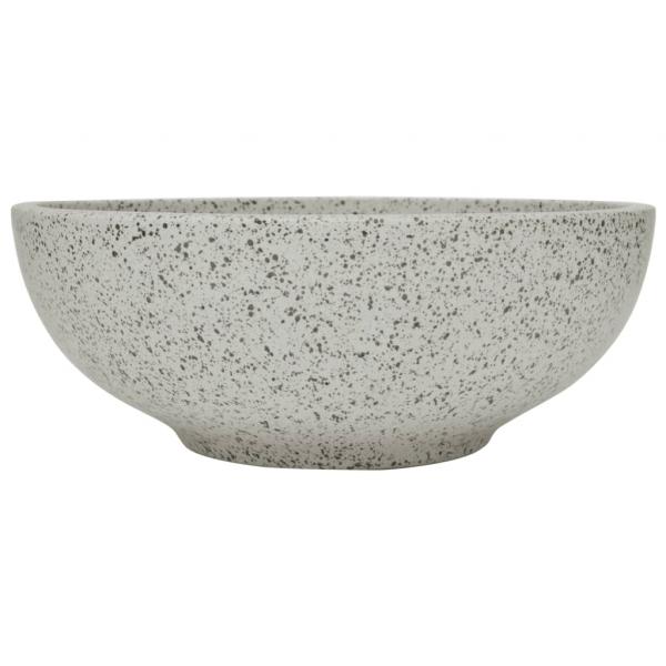 Aufsatzwaschbecken Grau Rund Ø41x14 cm Keramik